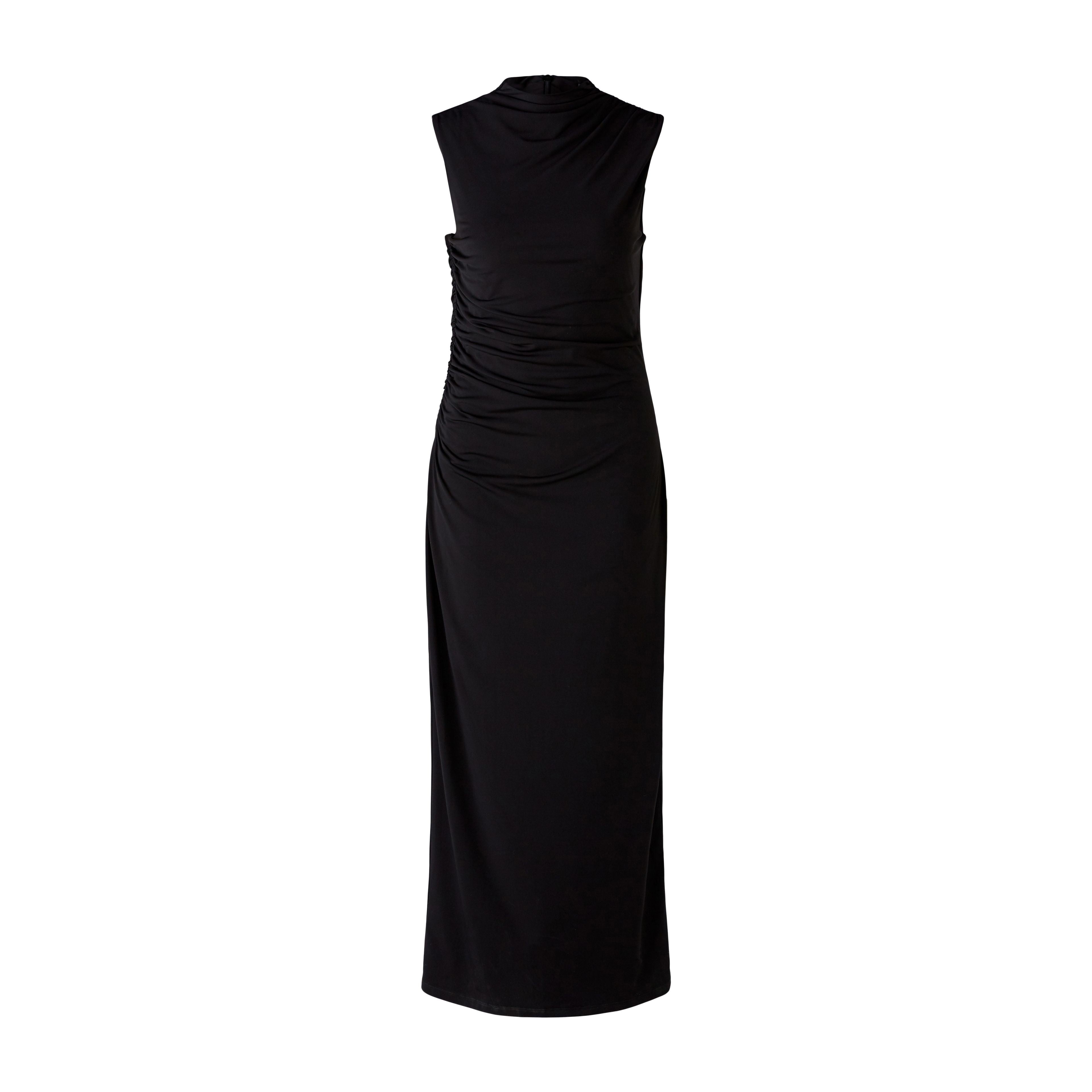 High Neck Jersey Dress - Black