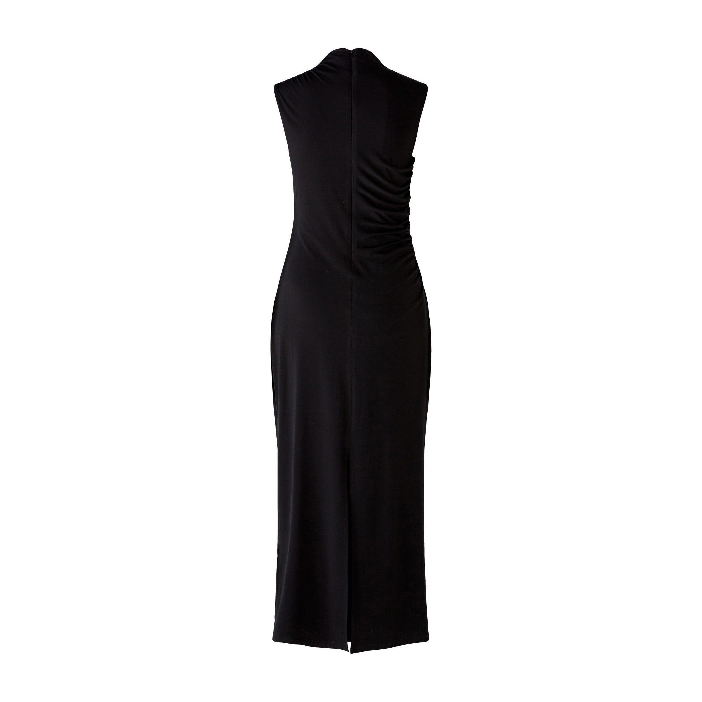 High Neck Jersey Dress - Black