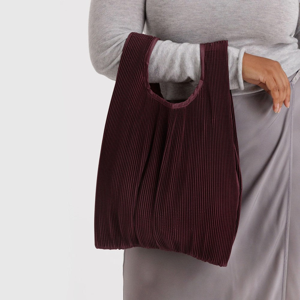 Pleated Baggu - Mahogany