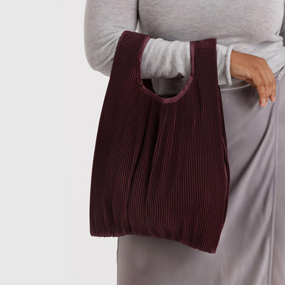 Pleated Baggu - Mahogany