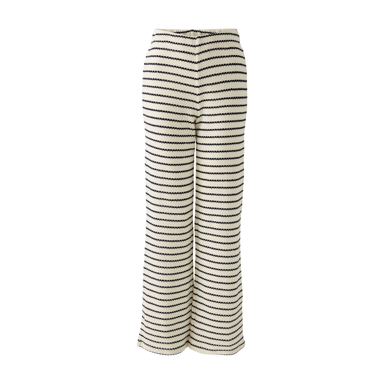 Knit Stripe Trousers - Dark Blue/White