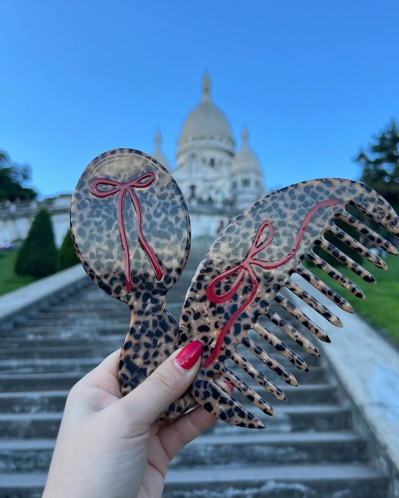 Bow Hairbrush - Brown