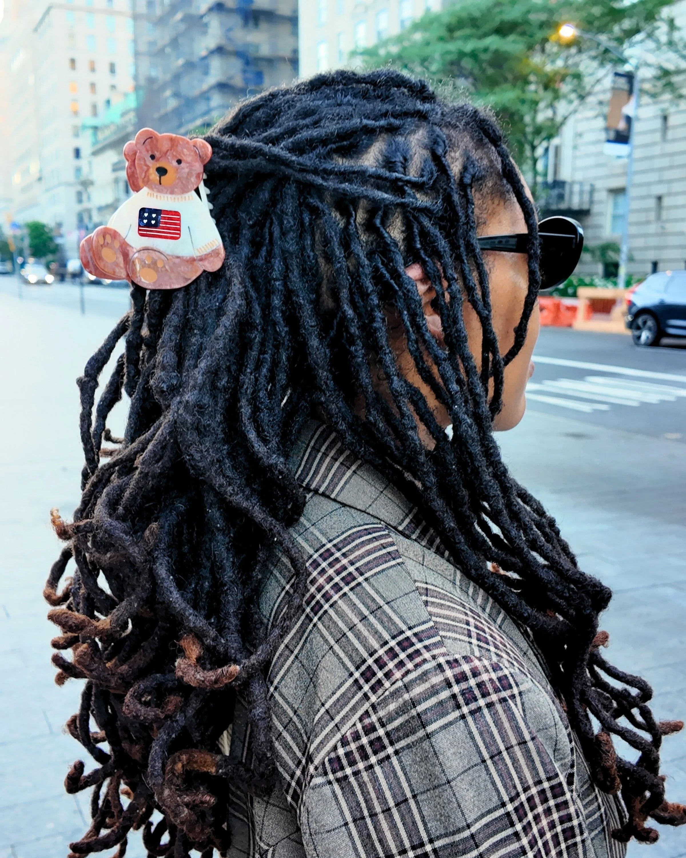 Teddy Hair Clip - Brown