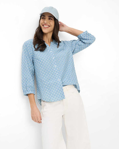 Velia Blouse - Vintage Blue