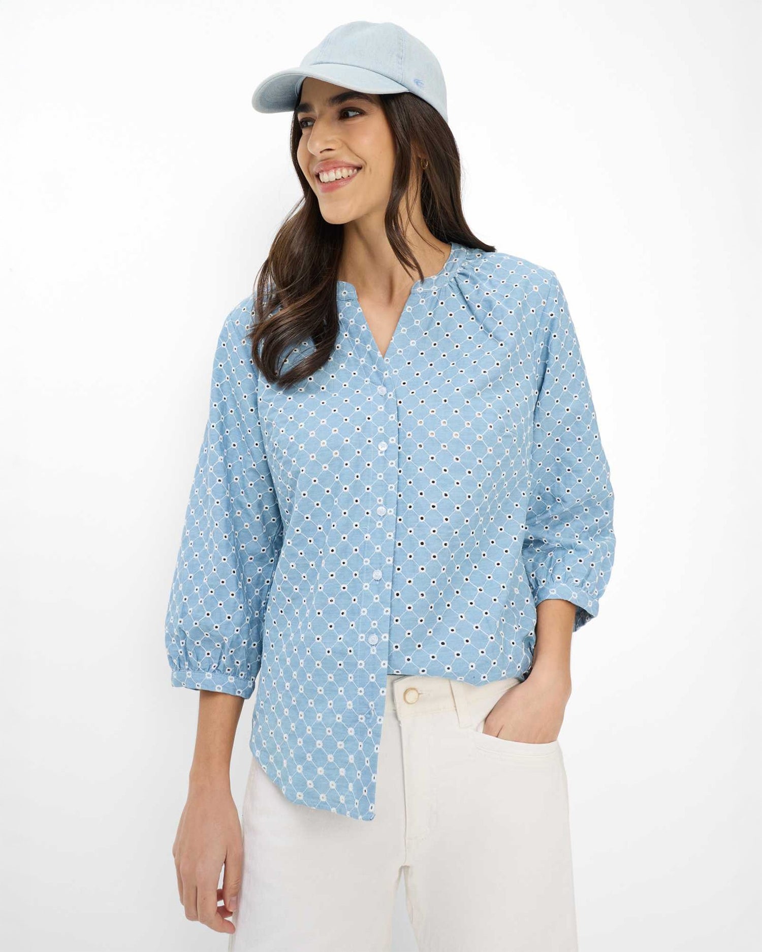 Velia Blouse - Vintage Blue