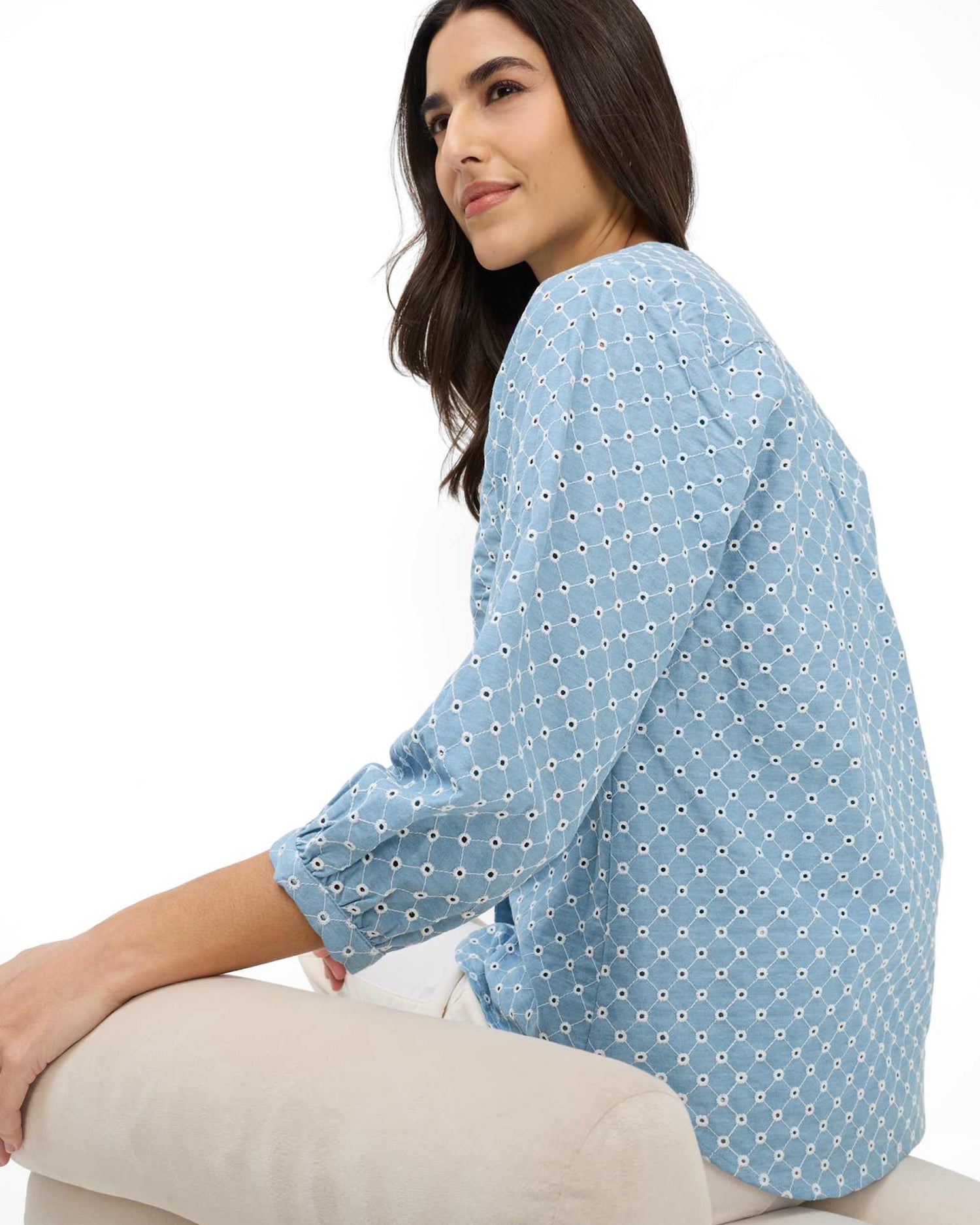 Velia Blouse - Vintage Blue