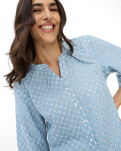 Velia Blouse - Vintage Blue