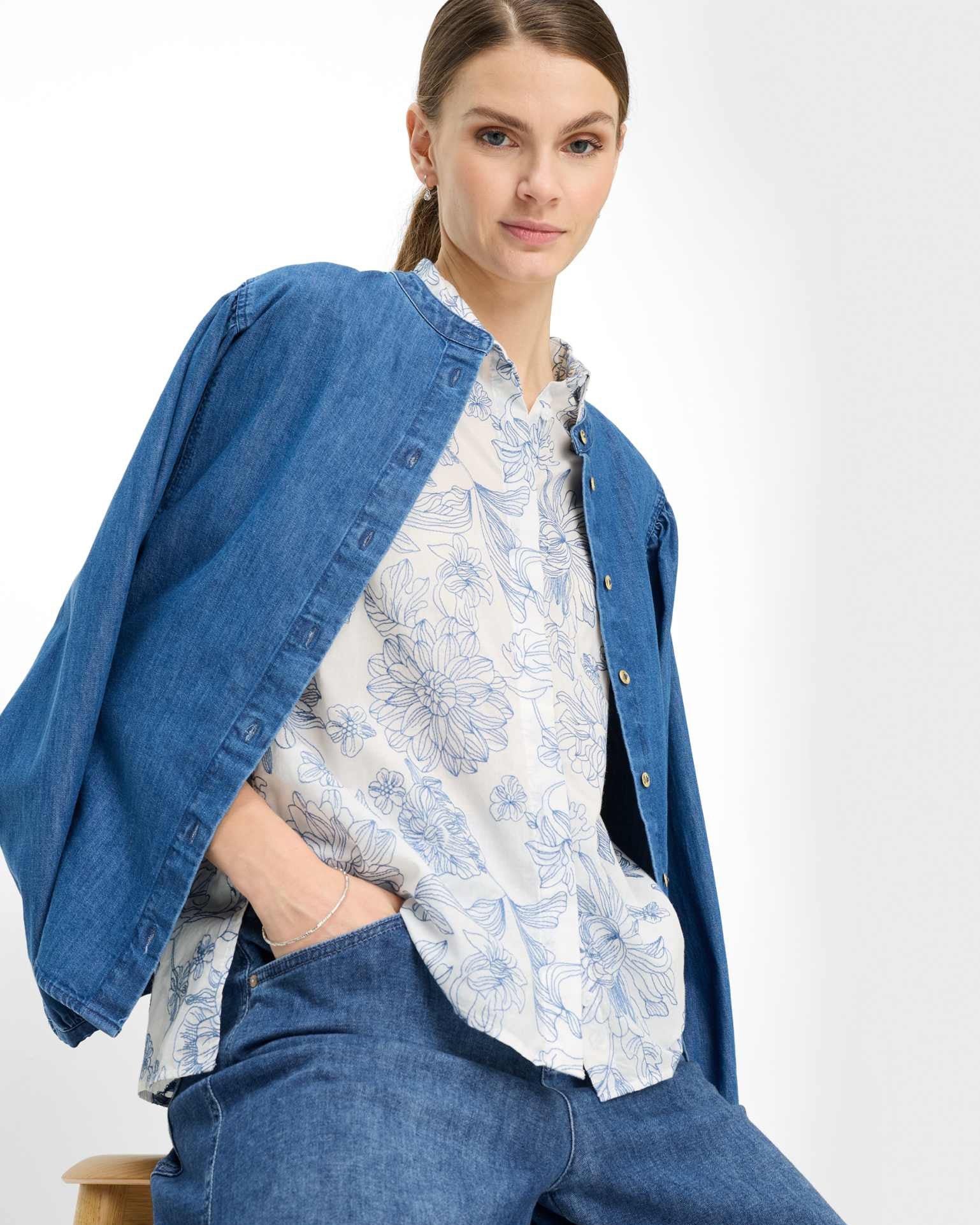 Vicki Blouse - Vintage Blue