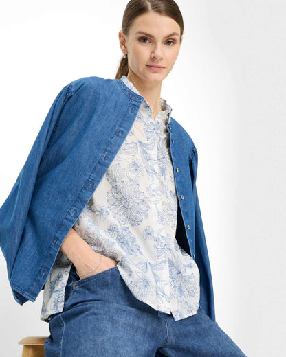 Vicki Blouse - Vintage Blue