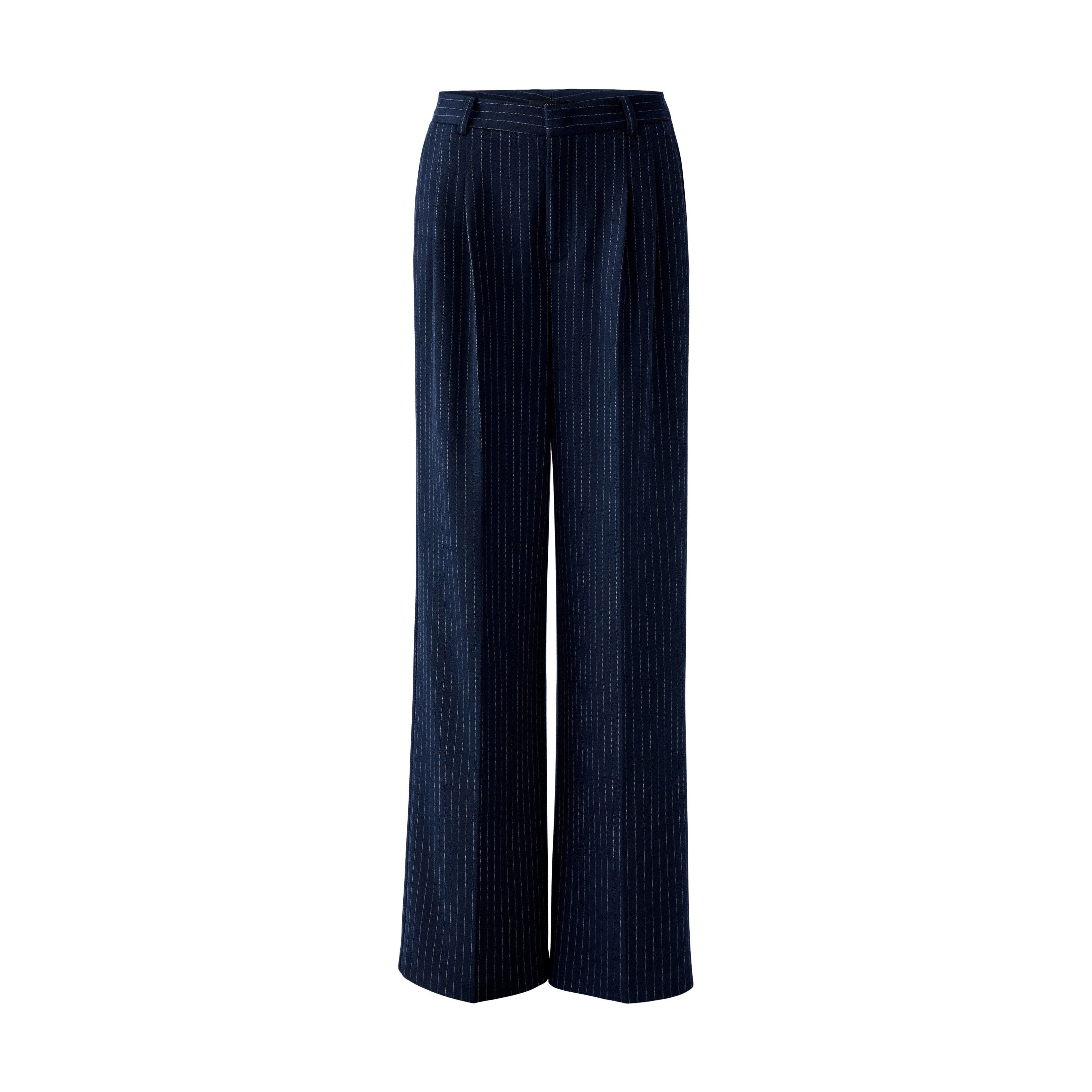 Stripe Trouser - Navy Camel