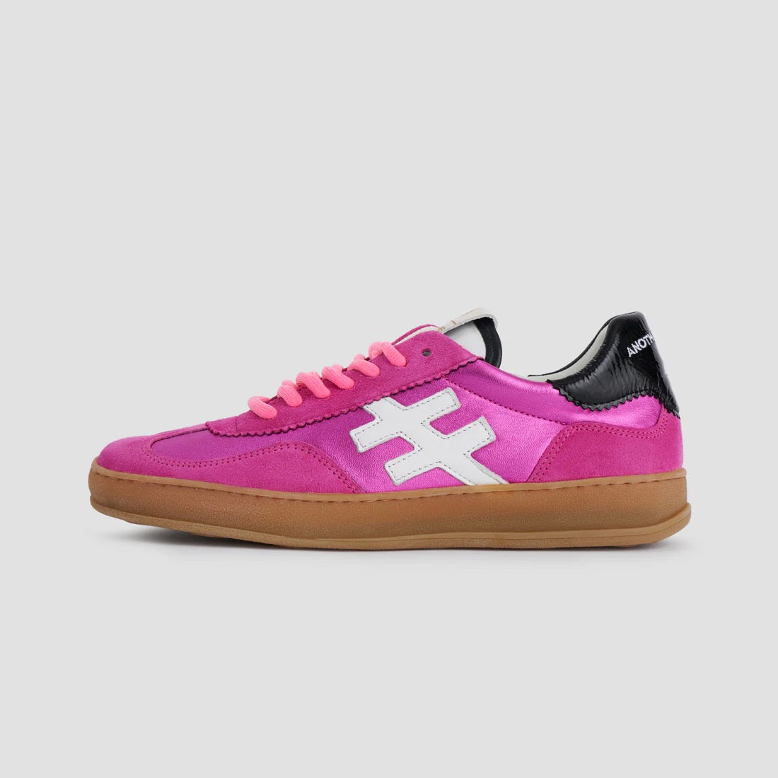 Metallic Trainer - Fuchsia/White