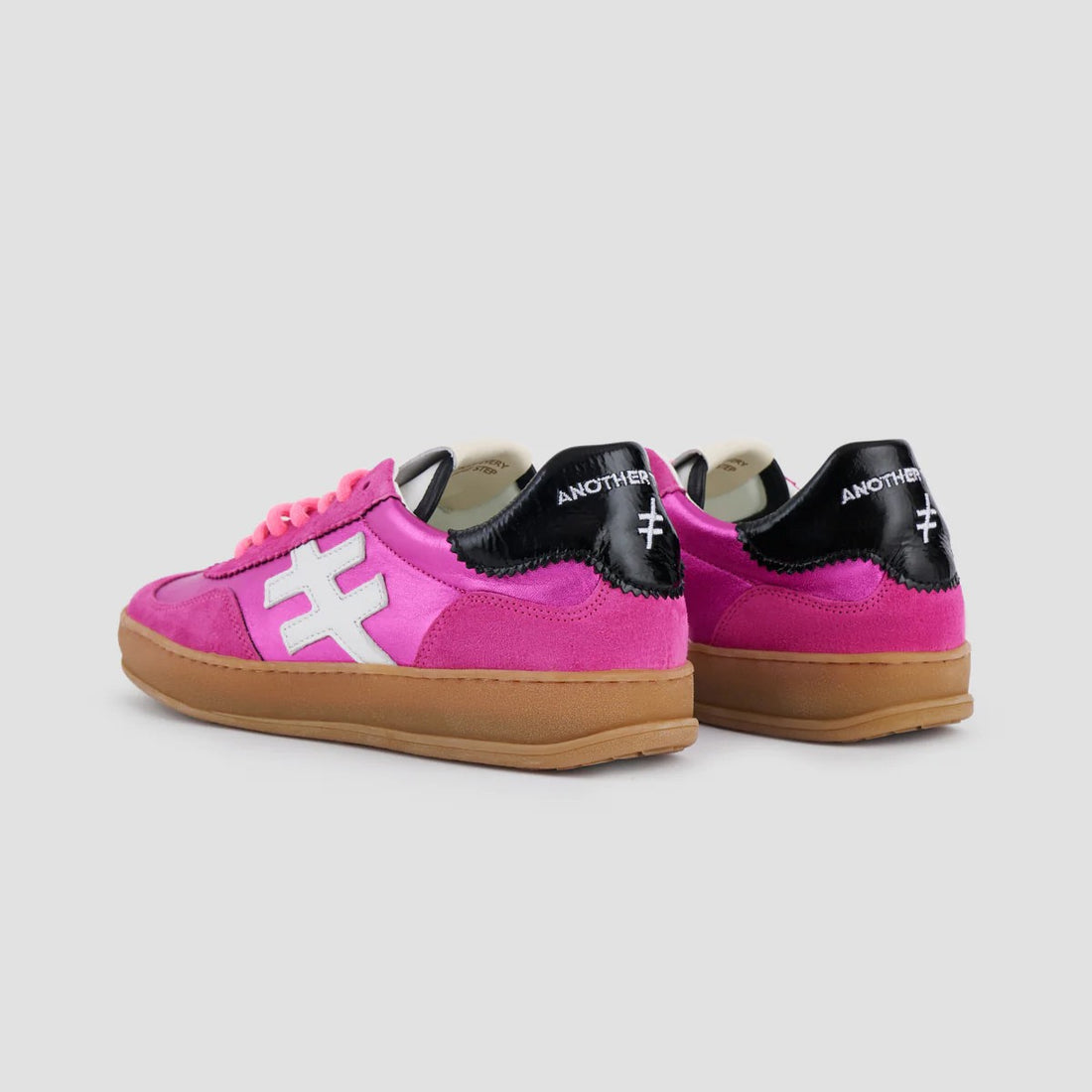 Metallic Trainer - Fuchsia/White