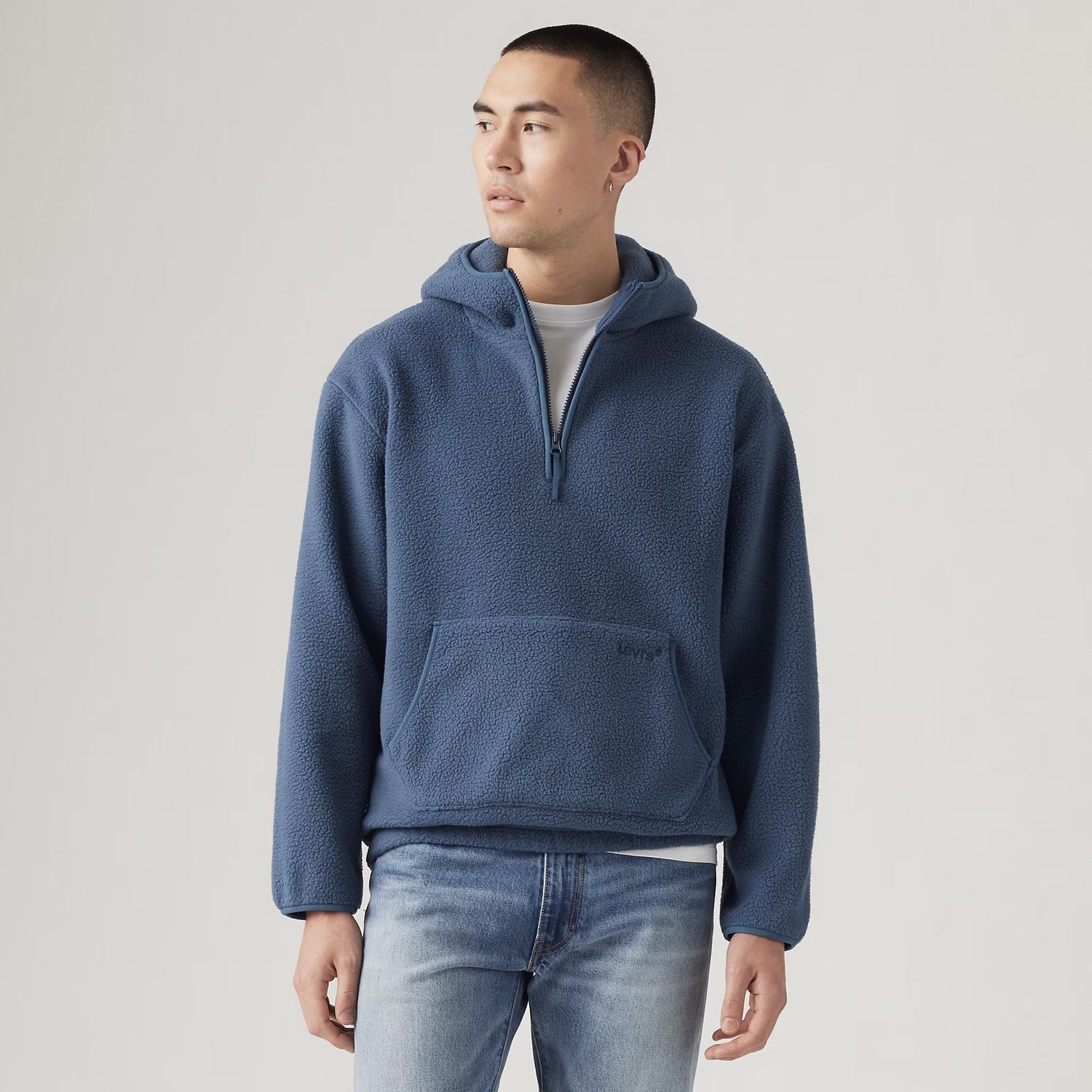 Hooded Sherpa Pullover - Sargasso Sea