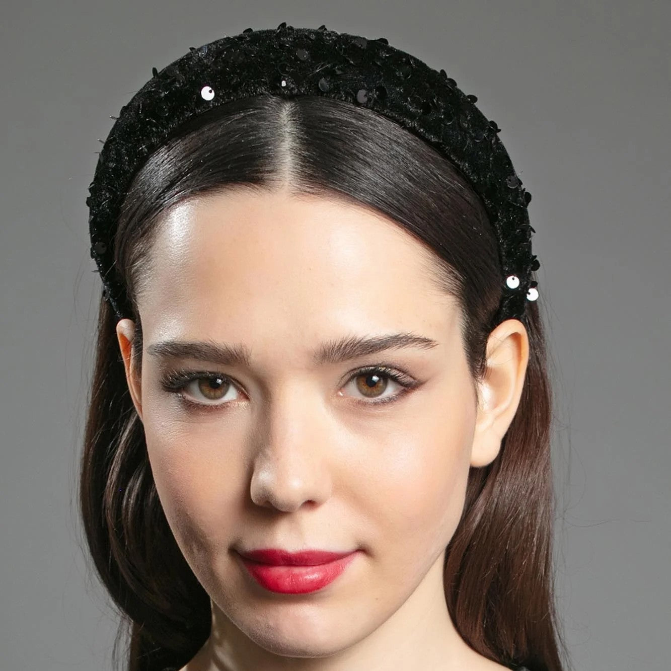 Albion Sequin Headband - Black