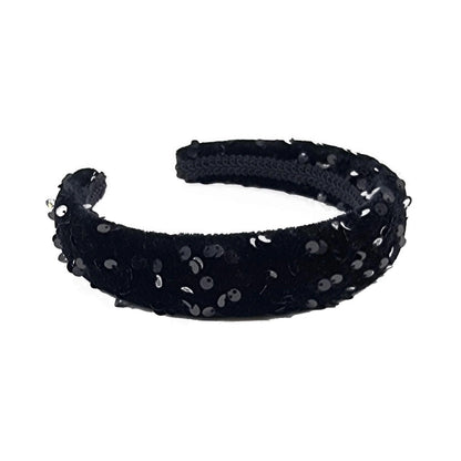 Albion Sequin Headband - Black