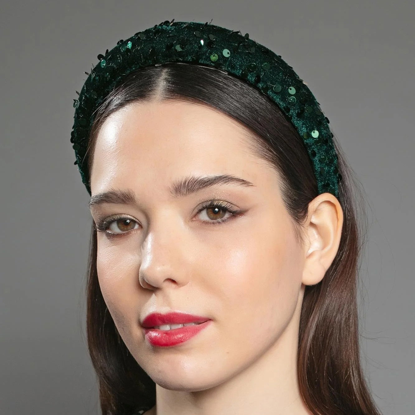 Albion Sequin Headband - Green