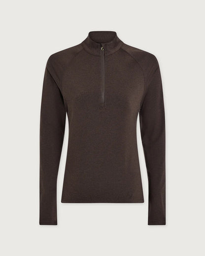 Always Warm Half Zip Baselayer - Deep Chocolate Marl