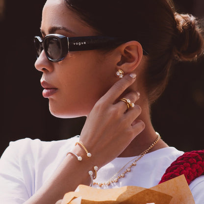 Ana Earrings Gold - Golden Combo
