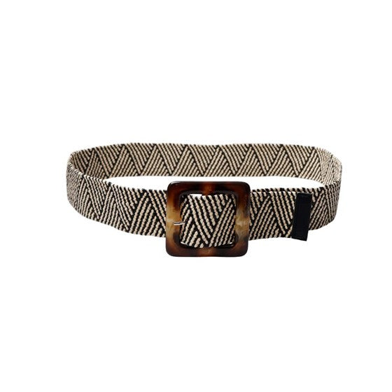 Anett Jute Belt - Black/Light Nature