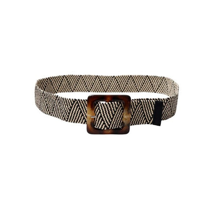 Anett Jute Belt - Black/Light Nature