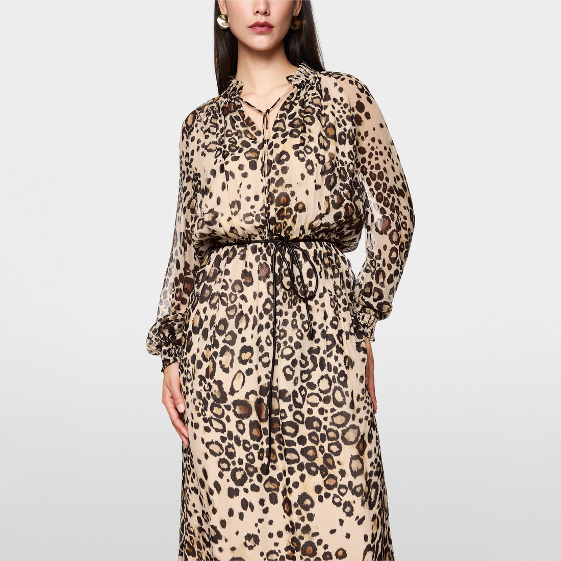 Animal Print Dress - Soft Cappuccino