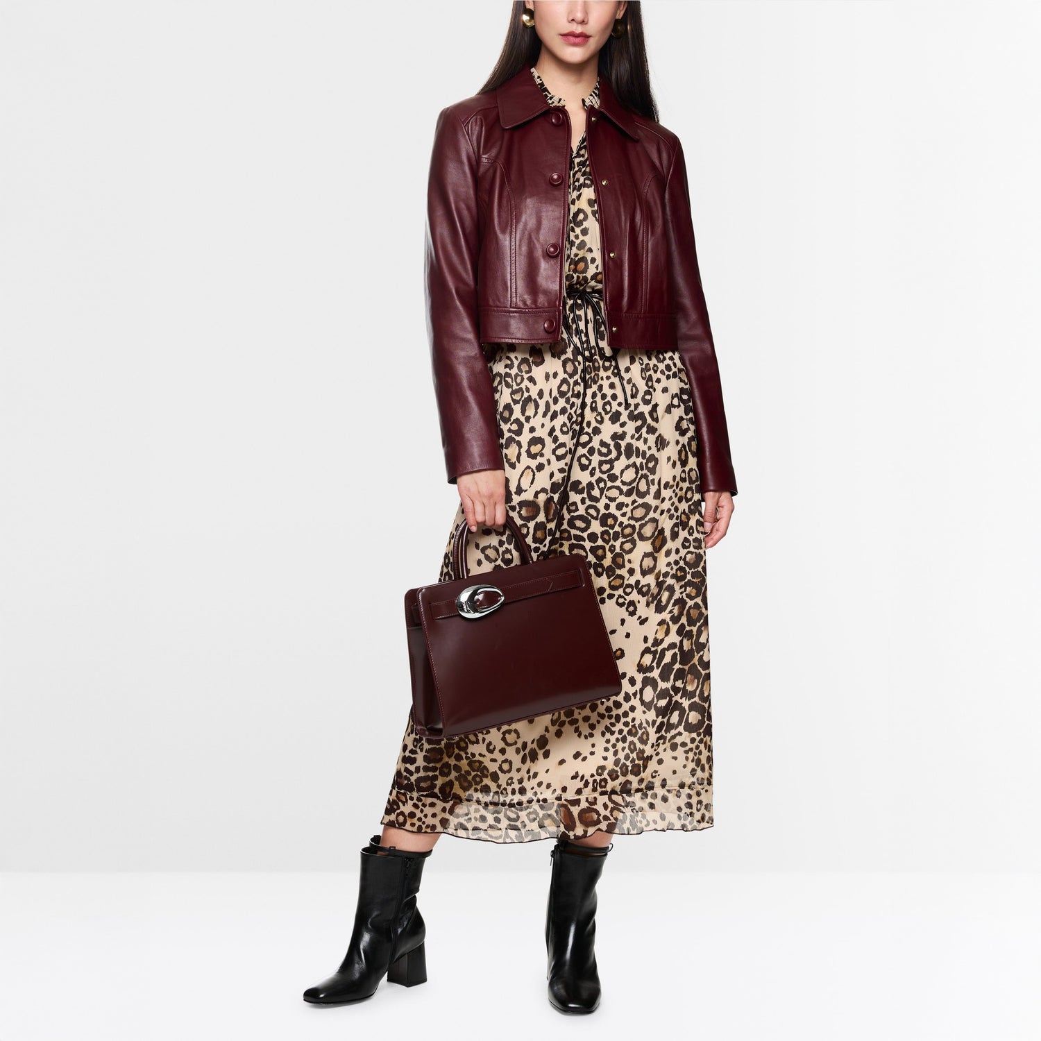 Animal Print Dress - Soft Cappuccino