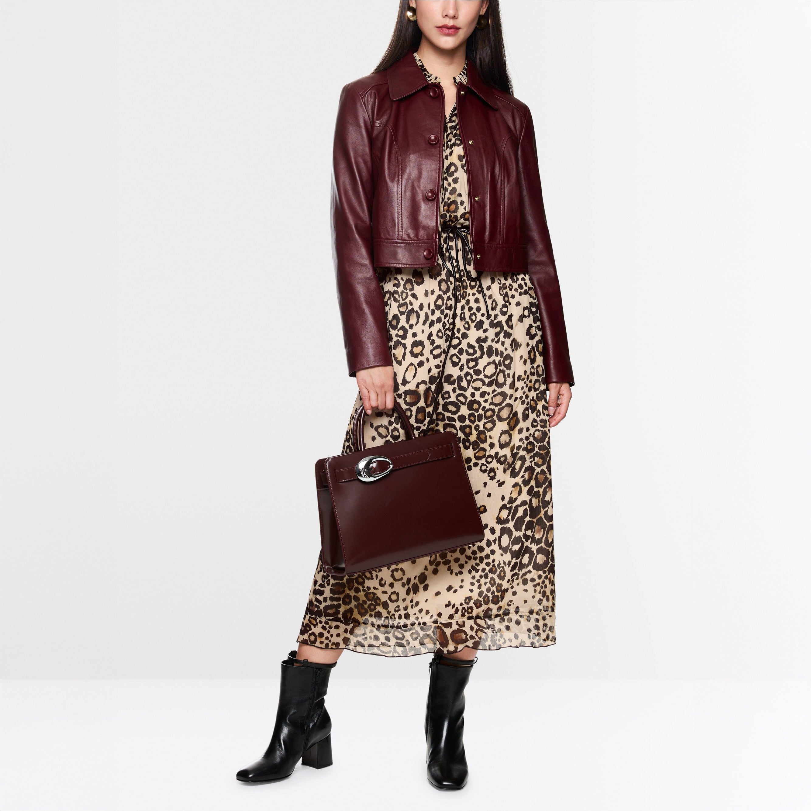 Animal Print Dress - Soft Cappuccino