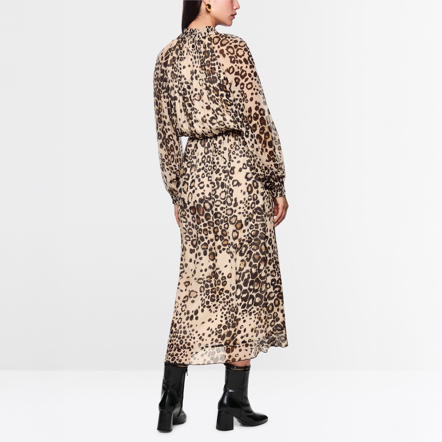 Animal Print Dress - Soft Cappuccino