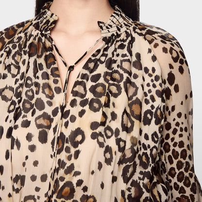 Animal Print Dress - Soft Cappuccino