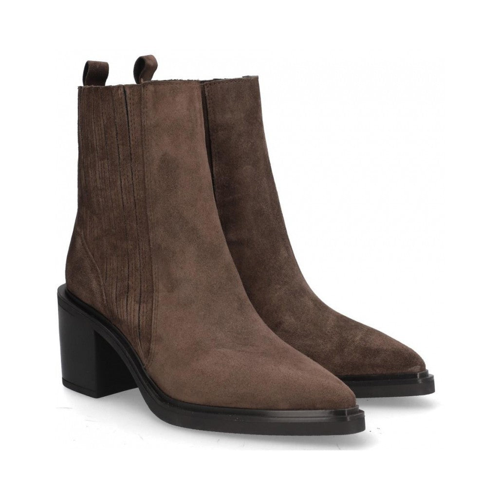 Naomi Pointed Heeled Suede Boot - Iman