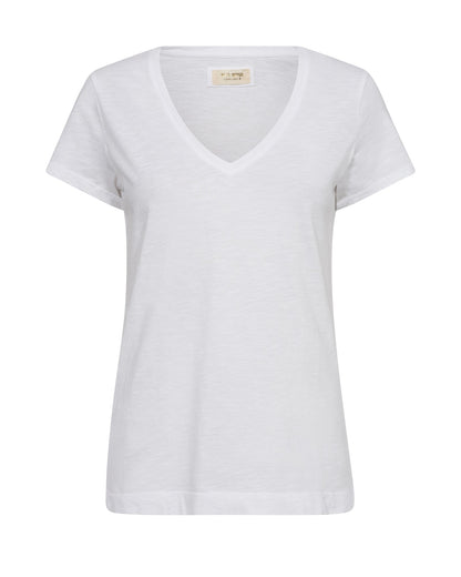 Arden Organic V-Ss Tee - White