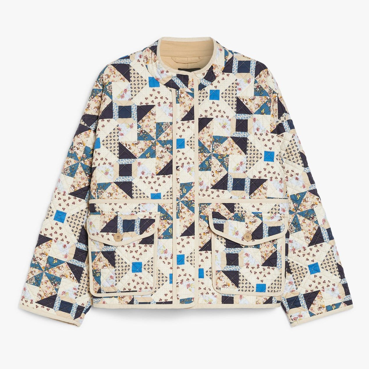 Cavells | Weekend Maxmara Arizia Patchwork Short Jacket in Beige