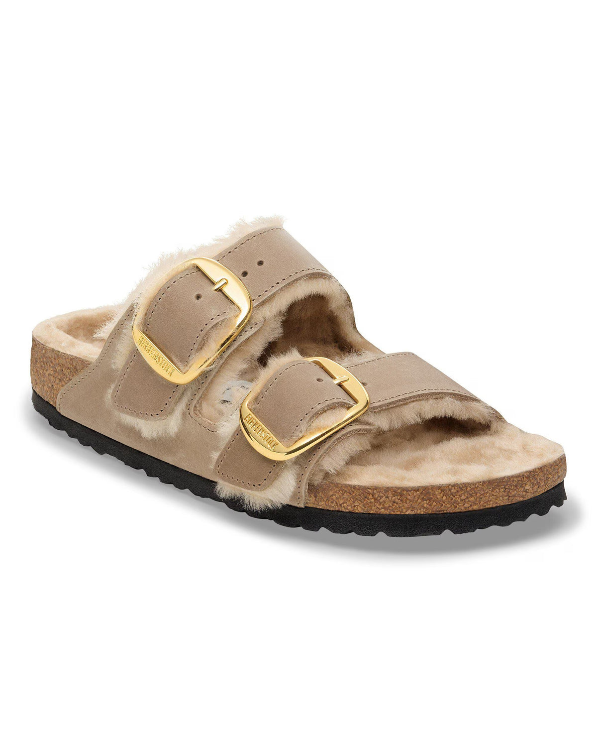 Arizona Big Buckle Shearling Oiled Leather Women - Tabacco Brown