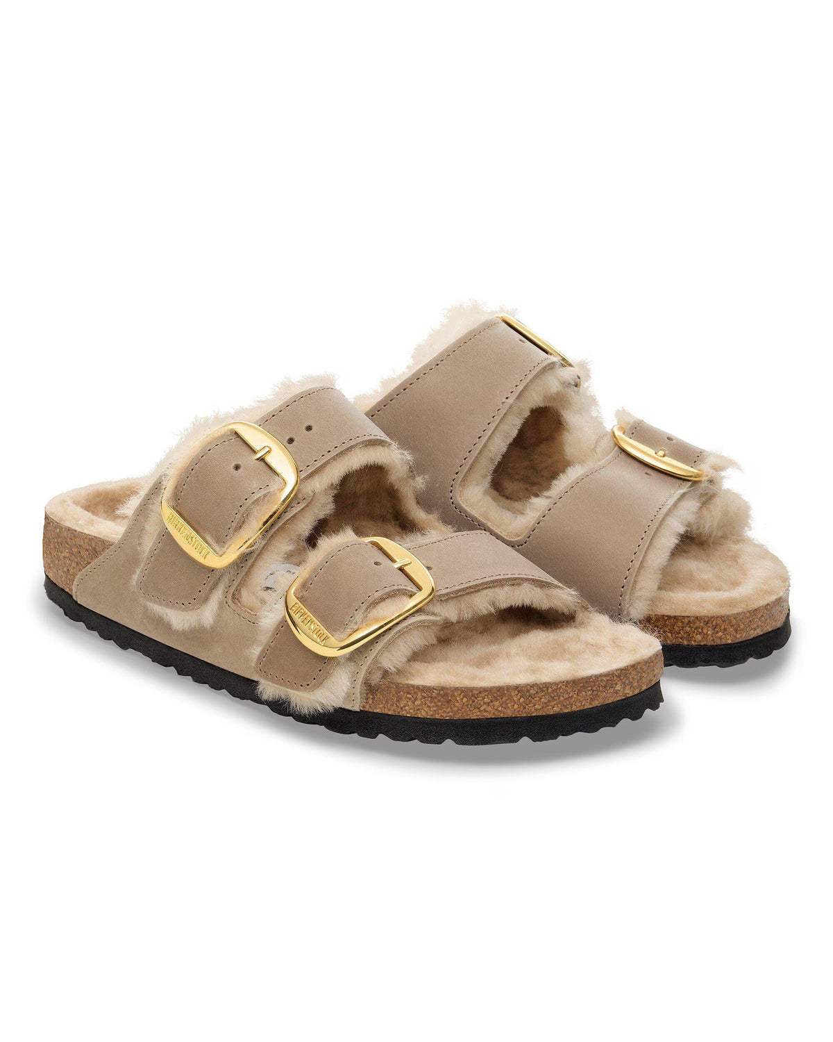 Arizona Big Buckle Shearling Oiled Leather Women - Tabacco Brown