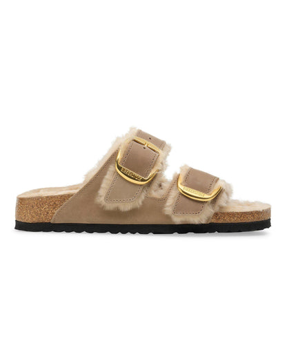 Arizona Big Buckle Shearling Oiled Leather Women - Tabacco Brown