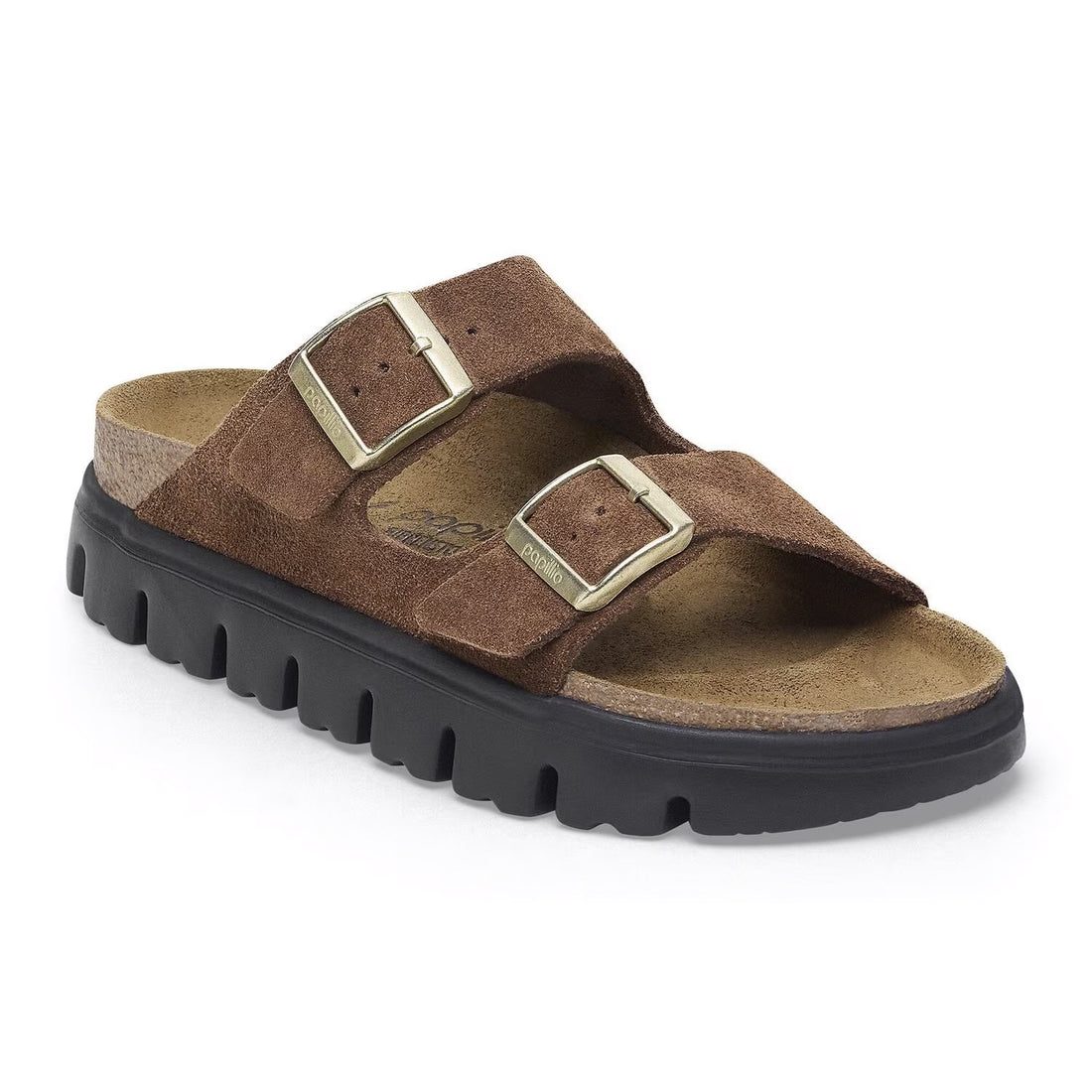 Arizona Platform Suede Leather - Dark Tea/Black