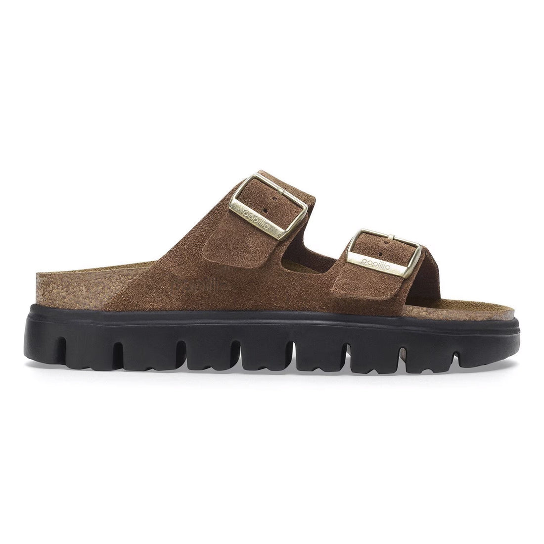Arizona Platform Suede Leather - Dark Tea/Black