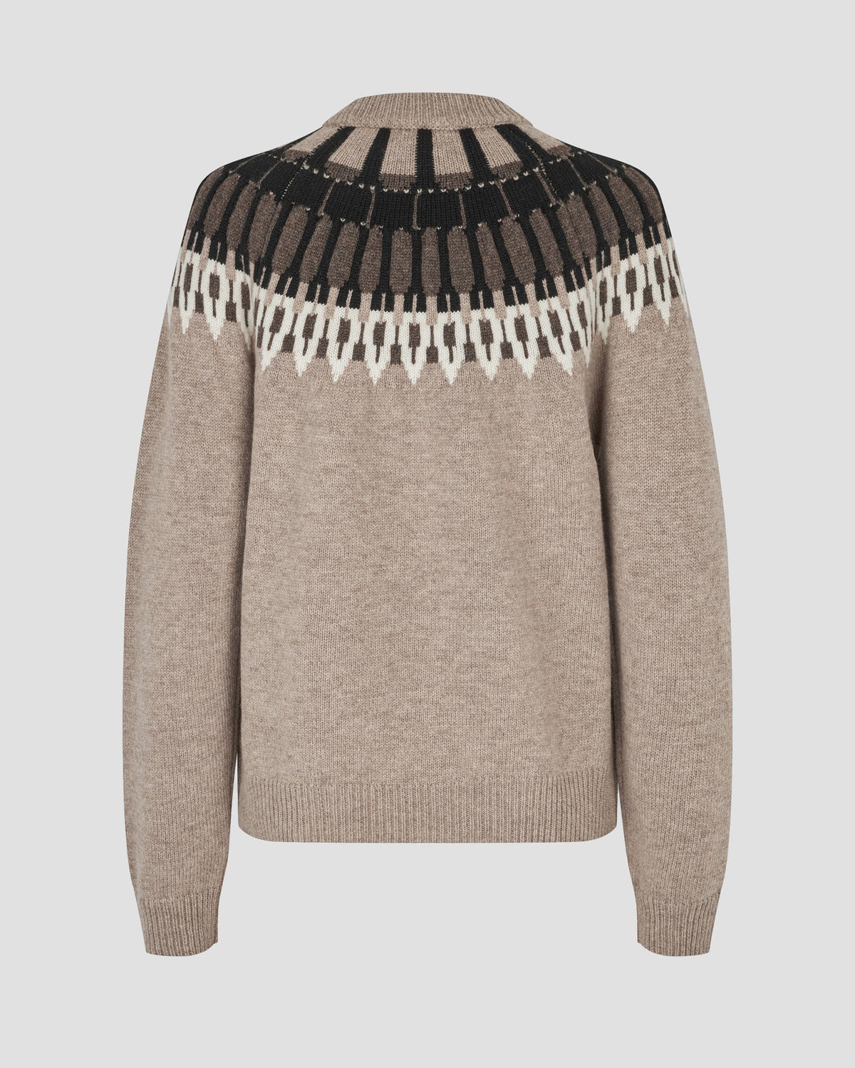 Arlo Knit O-Neck - Beige Melange