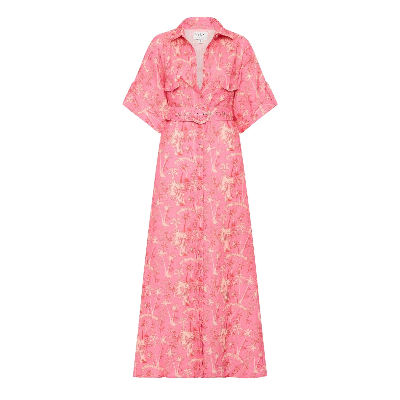 Memento Dress - Pink Palms