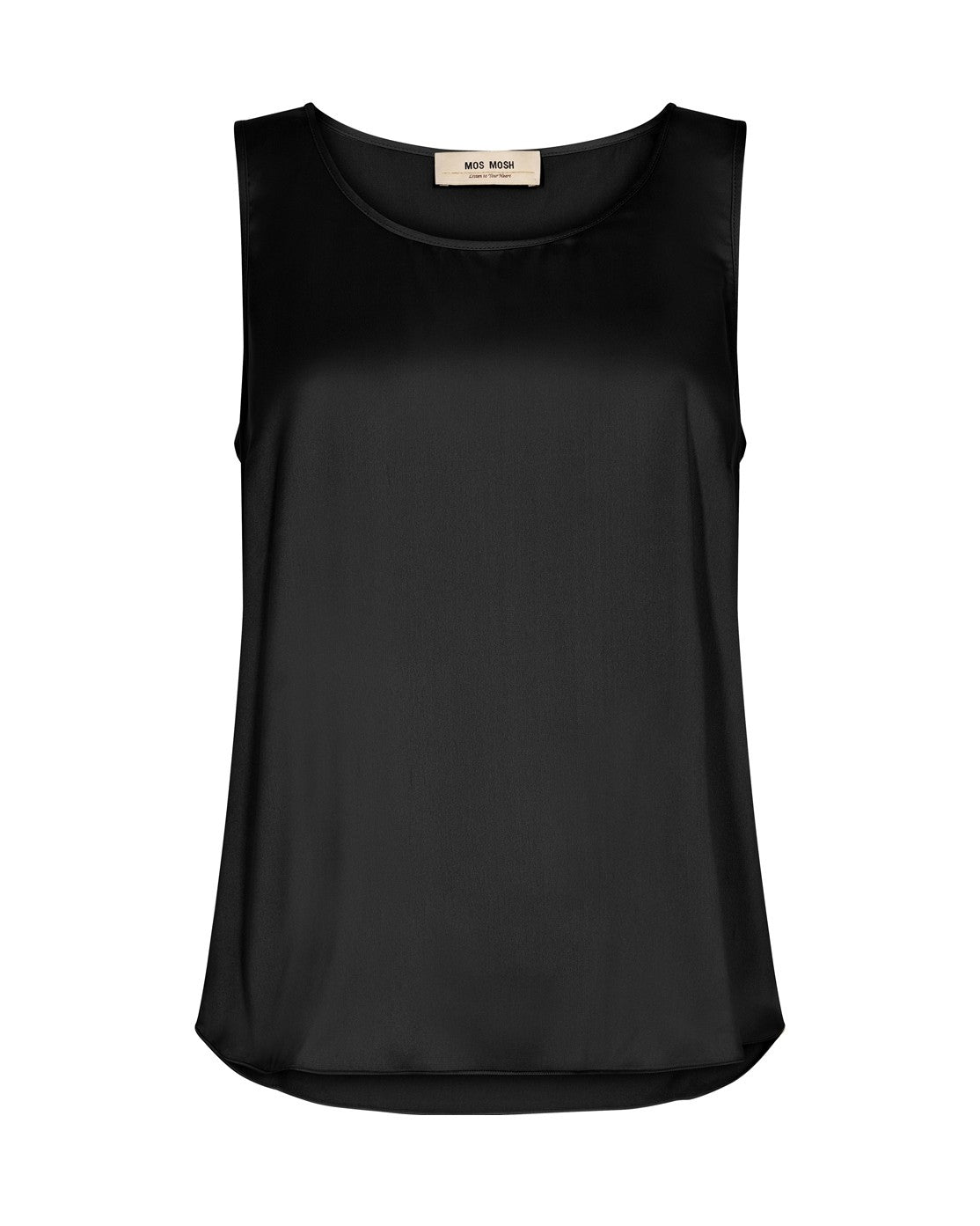Astrid Silk Tank Top - Black