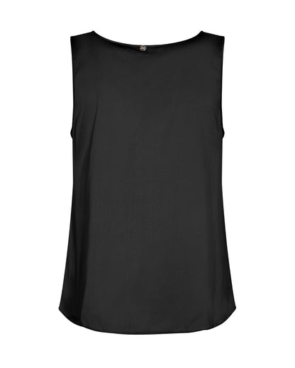 Astrid Silk Tank Top - Black