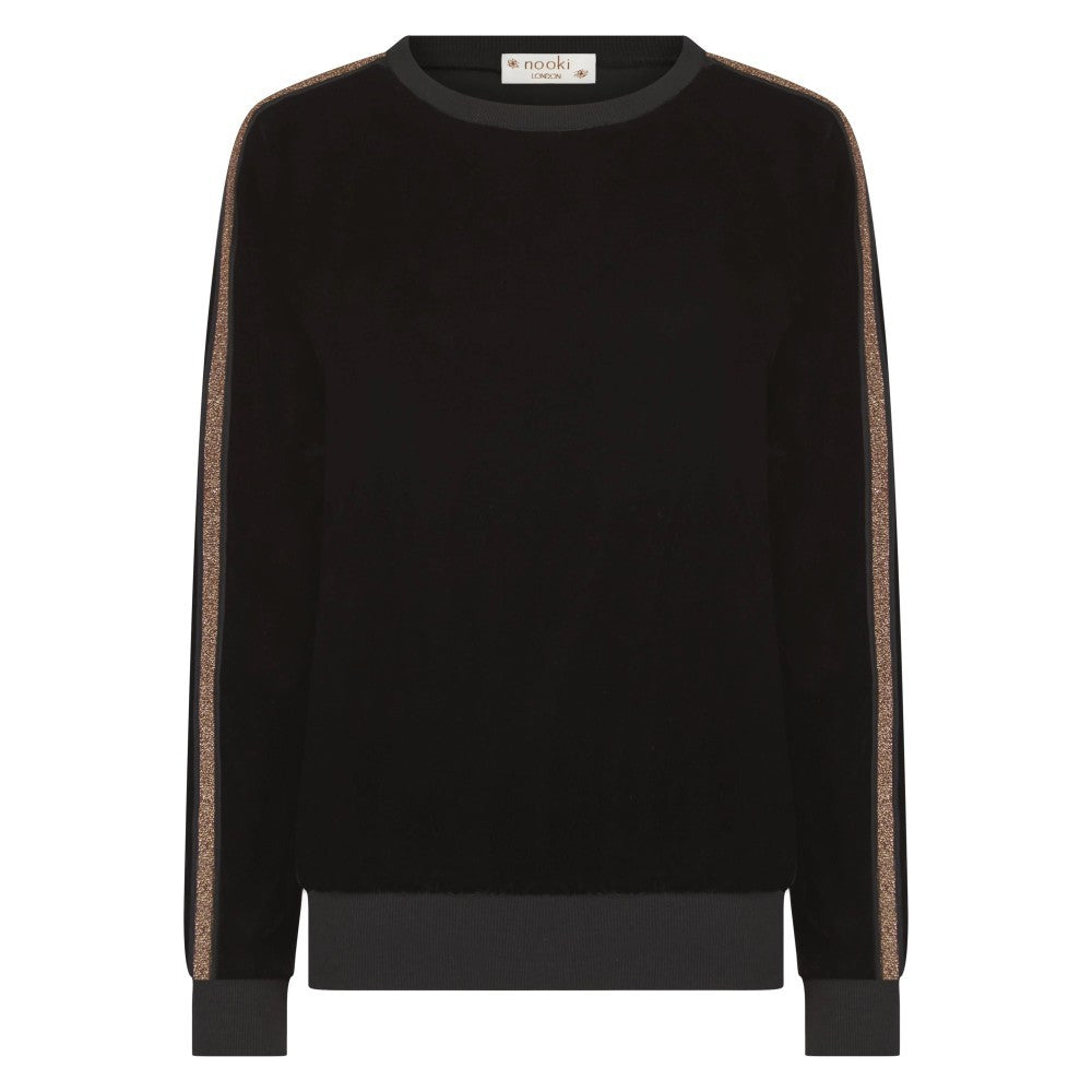 Penelope Velvet Sweater - Black