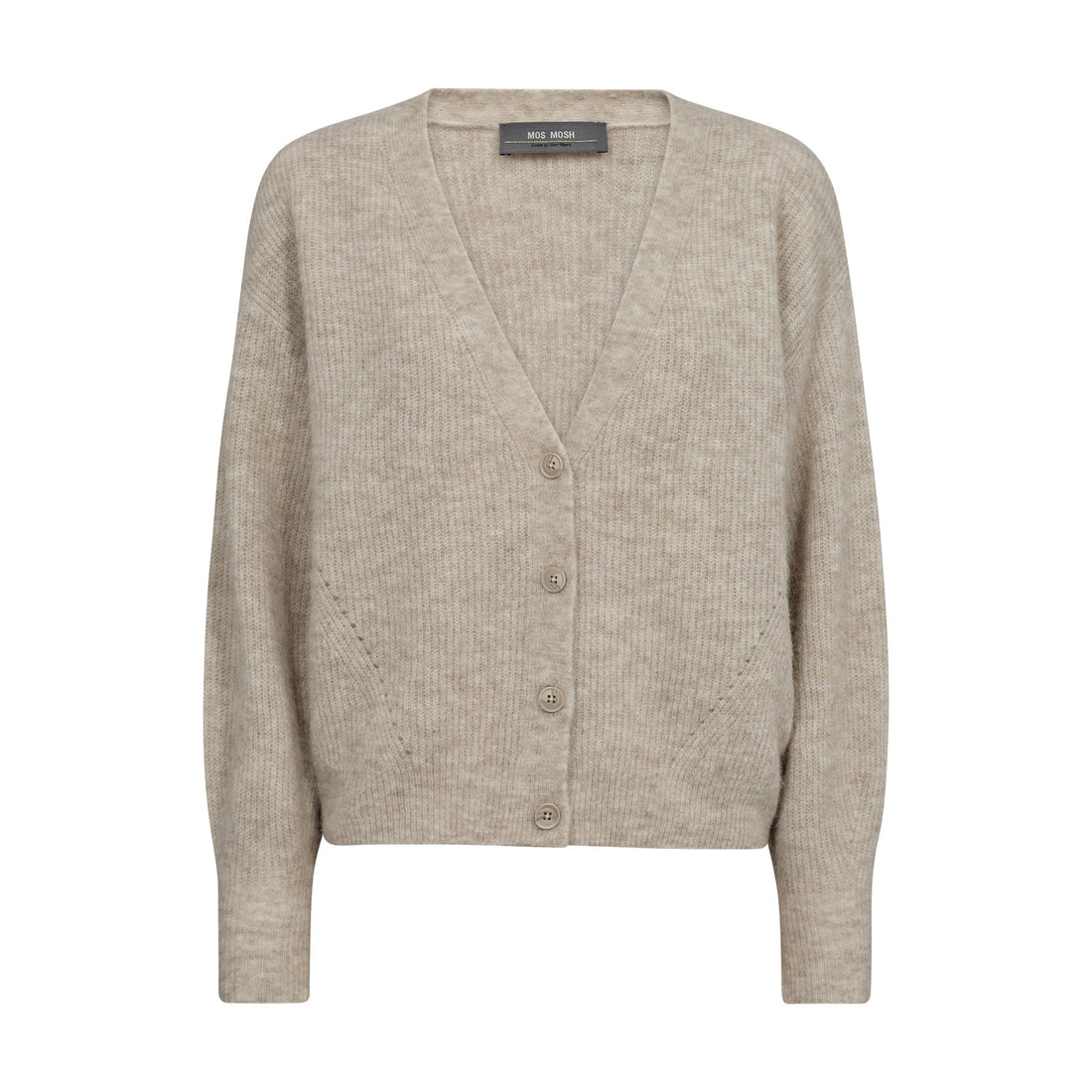 Thora V-Neck Knit Cardigan - Feather Gray