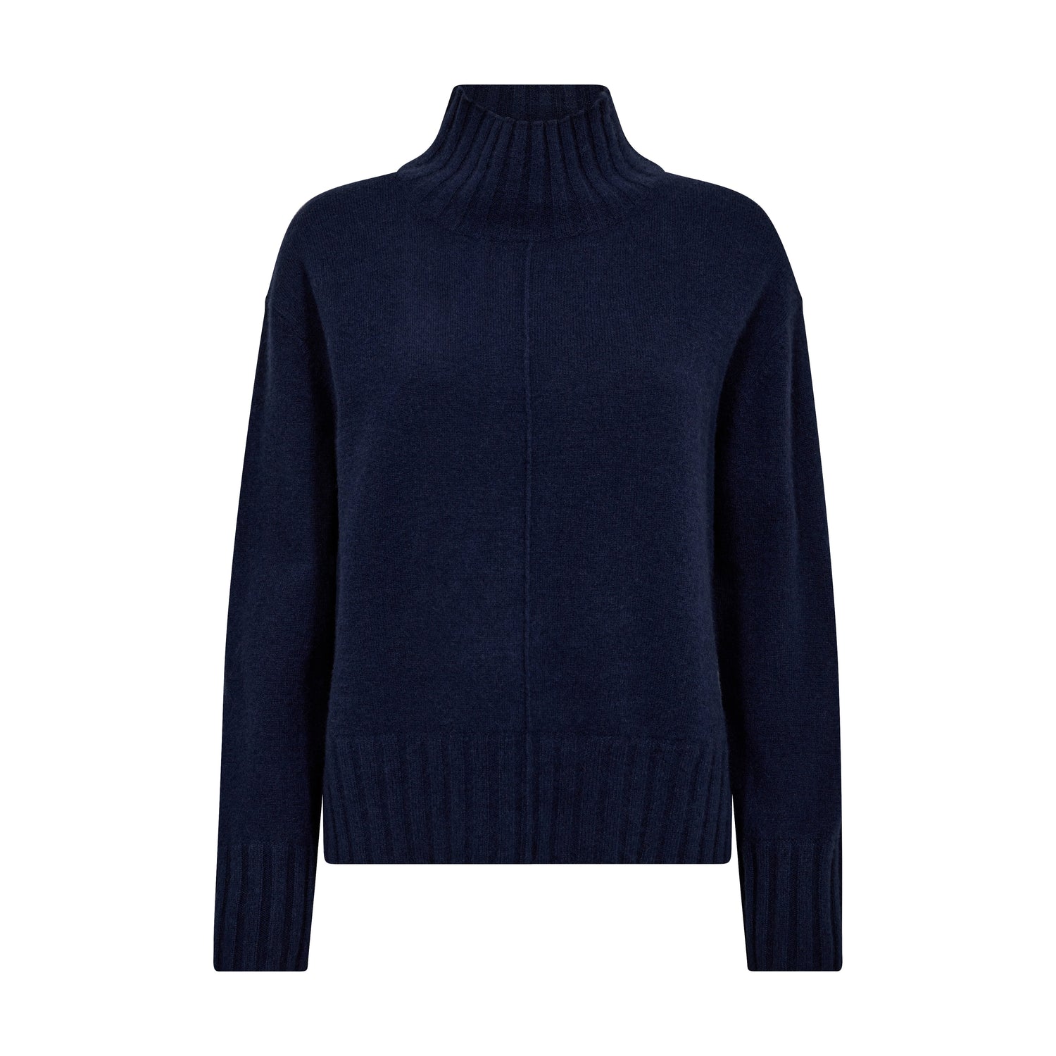 Aima Cashmere Highneck Knit - Maritime Blue