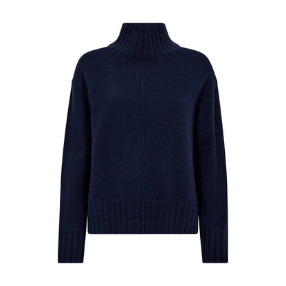 Aima Cashmere Highneck Knit - Maritime Blue