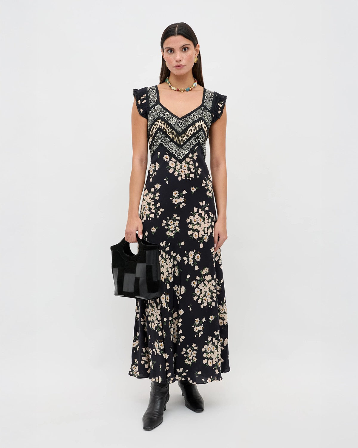Bailee Dress - Amelia Gremlin Mix Black