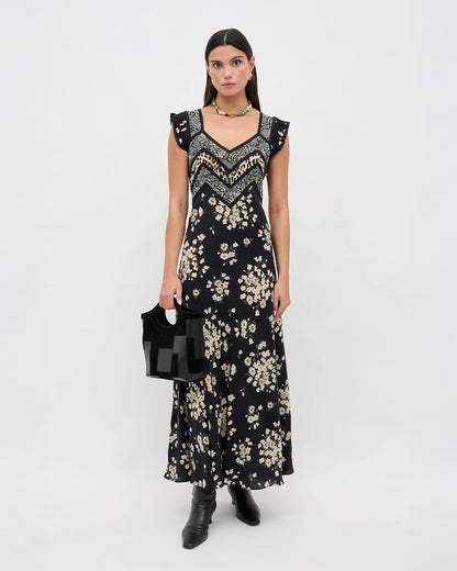 Bailee Dress - Amelia Gremlin Mix Black
