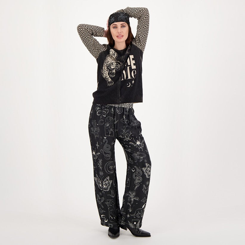 Bailey Straight Leg Track Pants - Black Magic