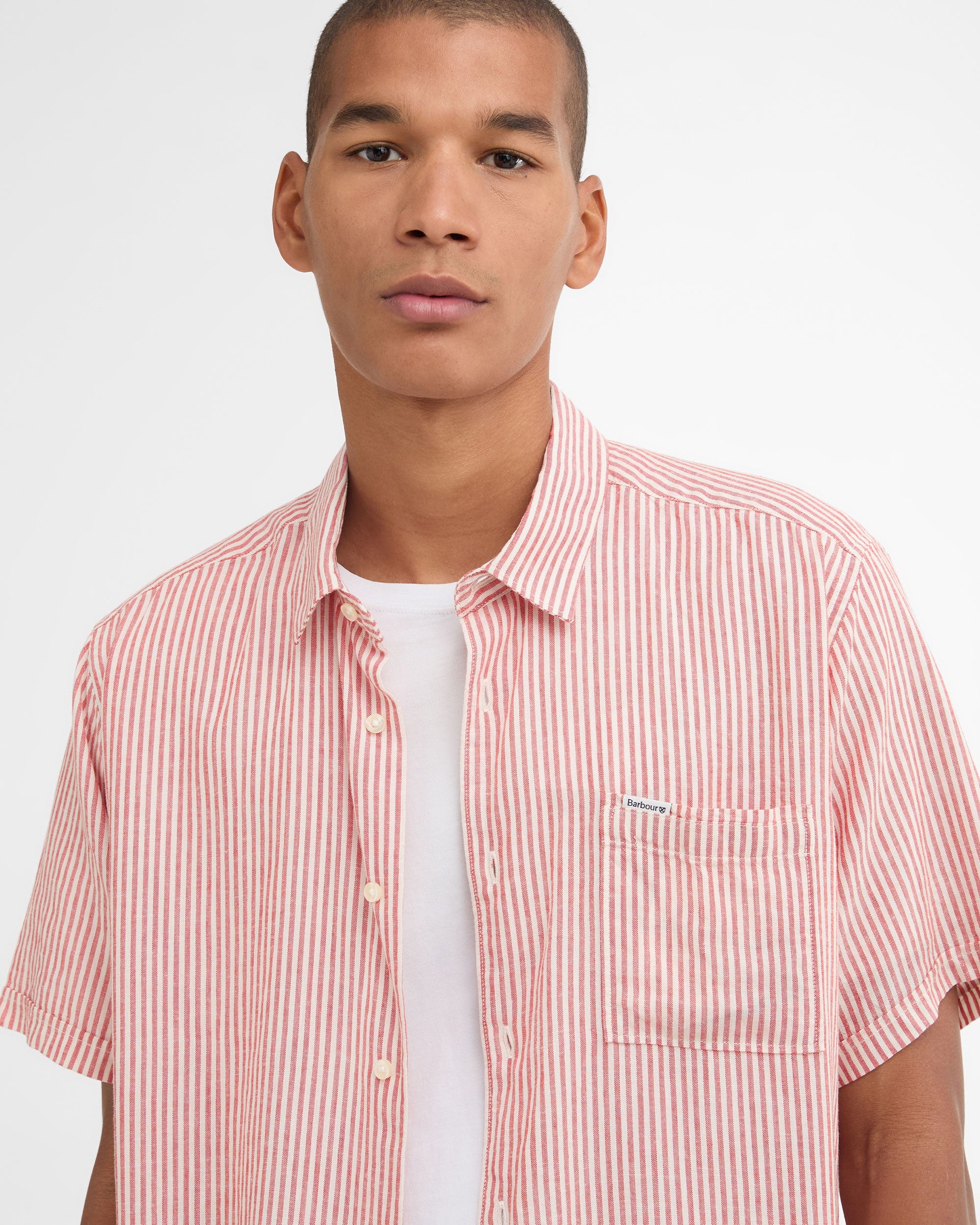 Deerpark Striped Summer Fit Shirt - Red