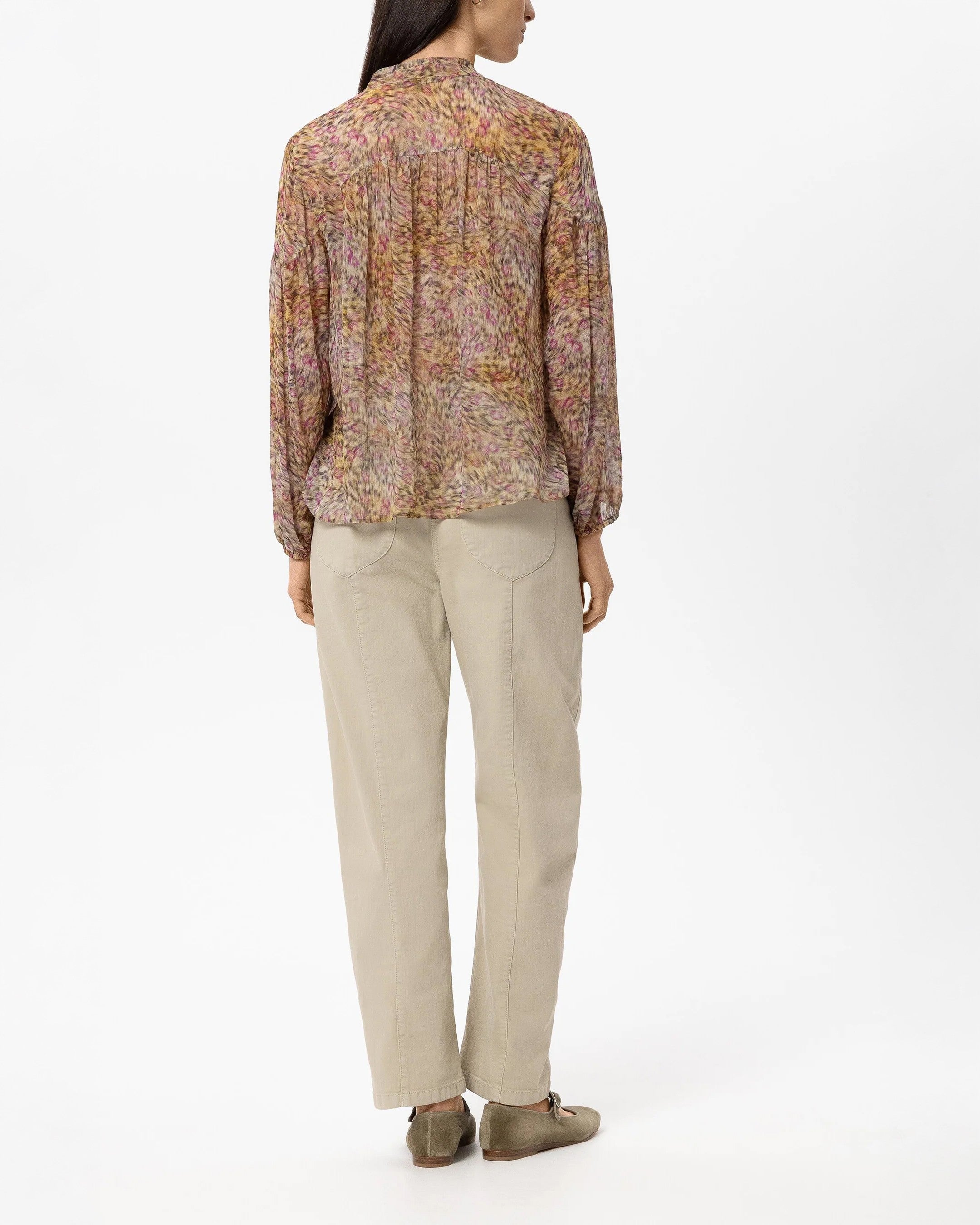 Barrel Leg Denim Trousers With Belt - Ginger